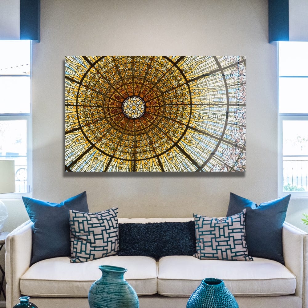Stained Glass Window Film - Decorative Web Design for Home & Office Privacy - Perfect for Windows, Doors, and Partitions