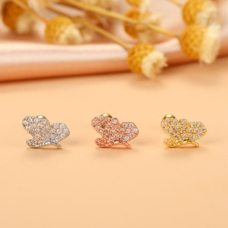 20G Owl Conch Earrings Snake Piercings - Animal Small Stud Earrings for Women - Perfect for Casual Wear, Parties & Gifts | HSPJ1999