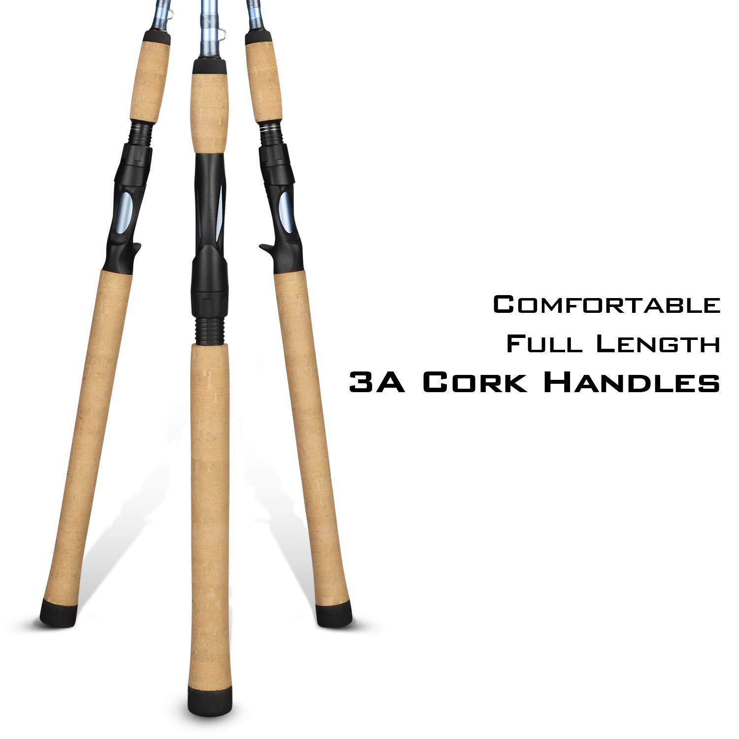 KastKing Estuary Inshore Saltwater Fishing Rods - Spinning & Casting Rods with American Tackle Microwave Air Guides, IM7 Toray Carbon Blanks, Nano Resin Tech, AAA Cork Handles - Perfect for Surf Fishing, Pier Fishing & Kayak Fishing