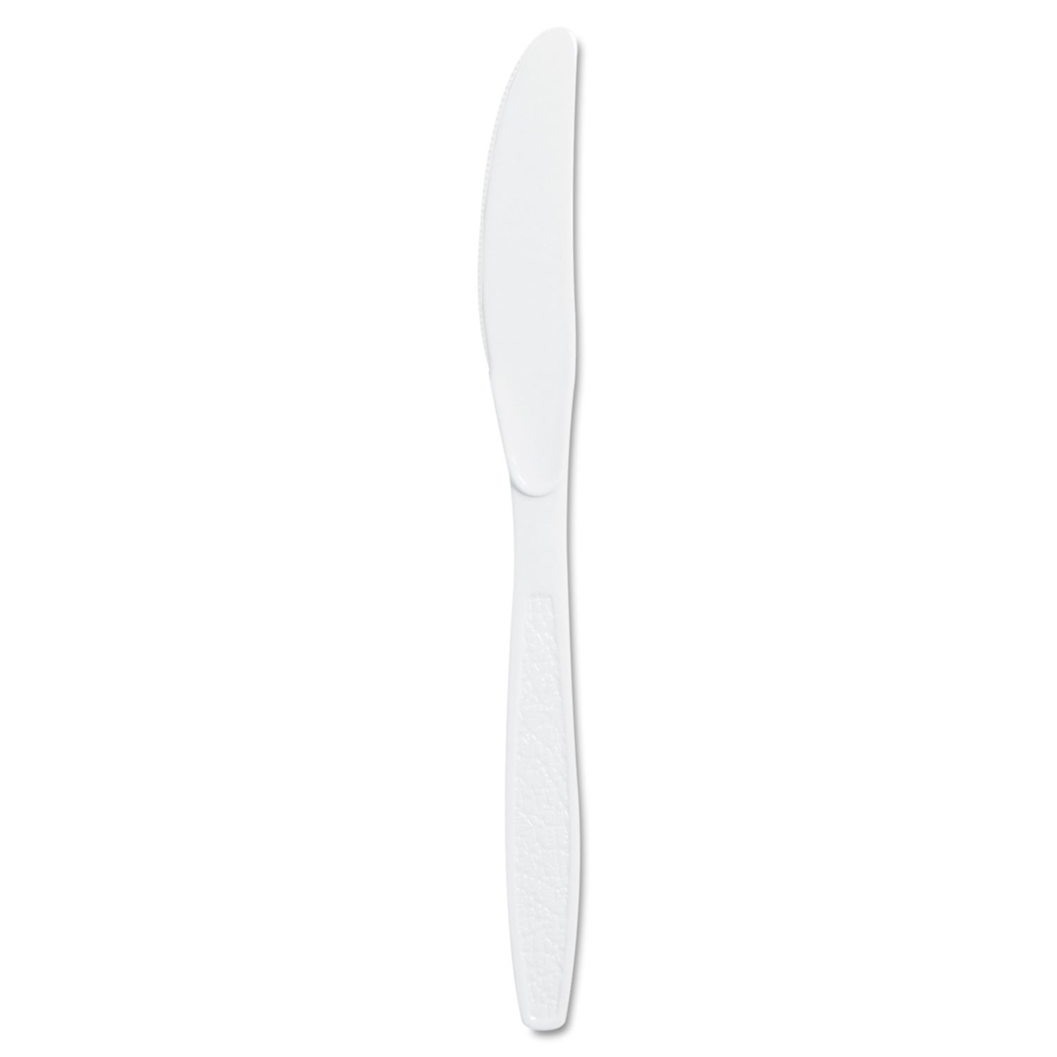 Guildware Extra Heavyweight Plastic Knives - Durable White Disposable Cutlery (100 Count per Box) - Perfect for Parties, Catering, and Outdoor Events