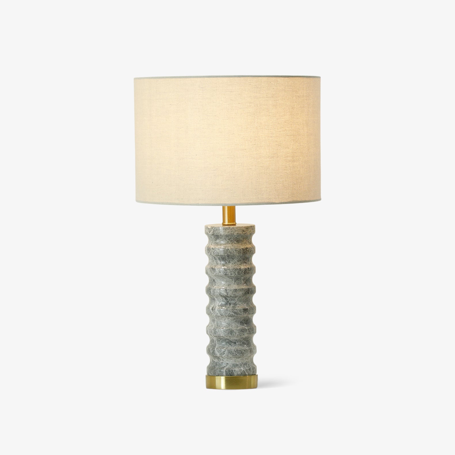 Julienne Marble Table Lamp - Modern Minimalist Bedside Lighting for Bedroom, Living Room & Office - Dimmable LED Desk Lamp with USB Port