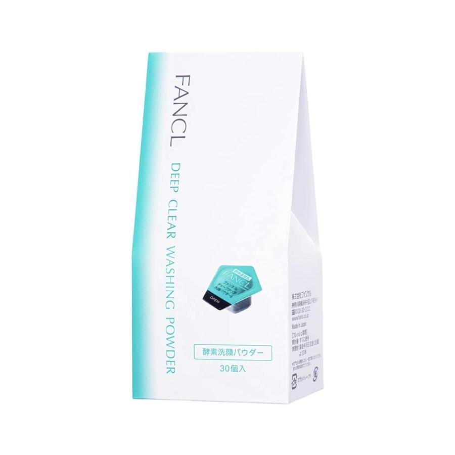 FANCL Deep Clear Washing Powder Face Wash - 30 Pieces | Gentle Exfoliating Cleanser for Acne-Prone & Sensitive Skin | Perfect for Daily Skincare Routine & Travel
