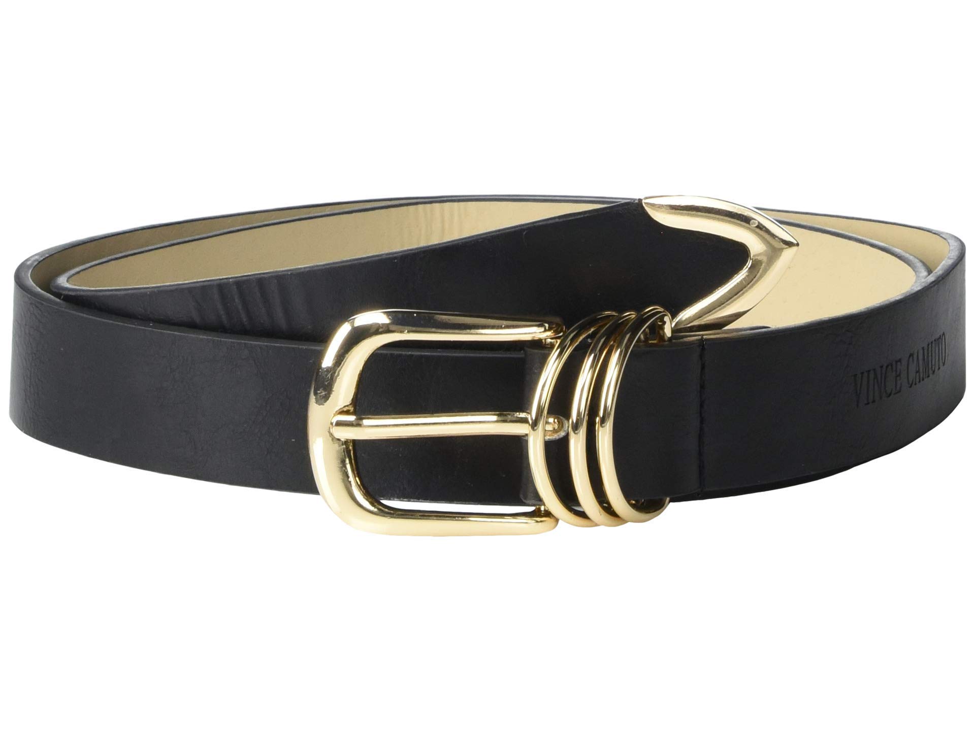 Vince Camuto Studio Genuine Leather Belt with Metal Buckle - Classic Dress Belt for Men, Office Wear, Casual & Formal Outfits