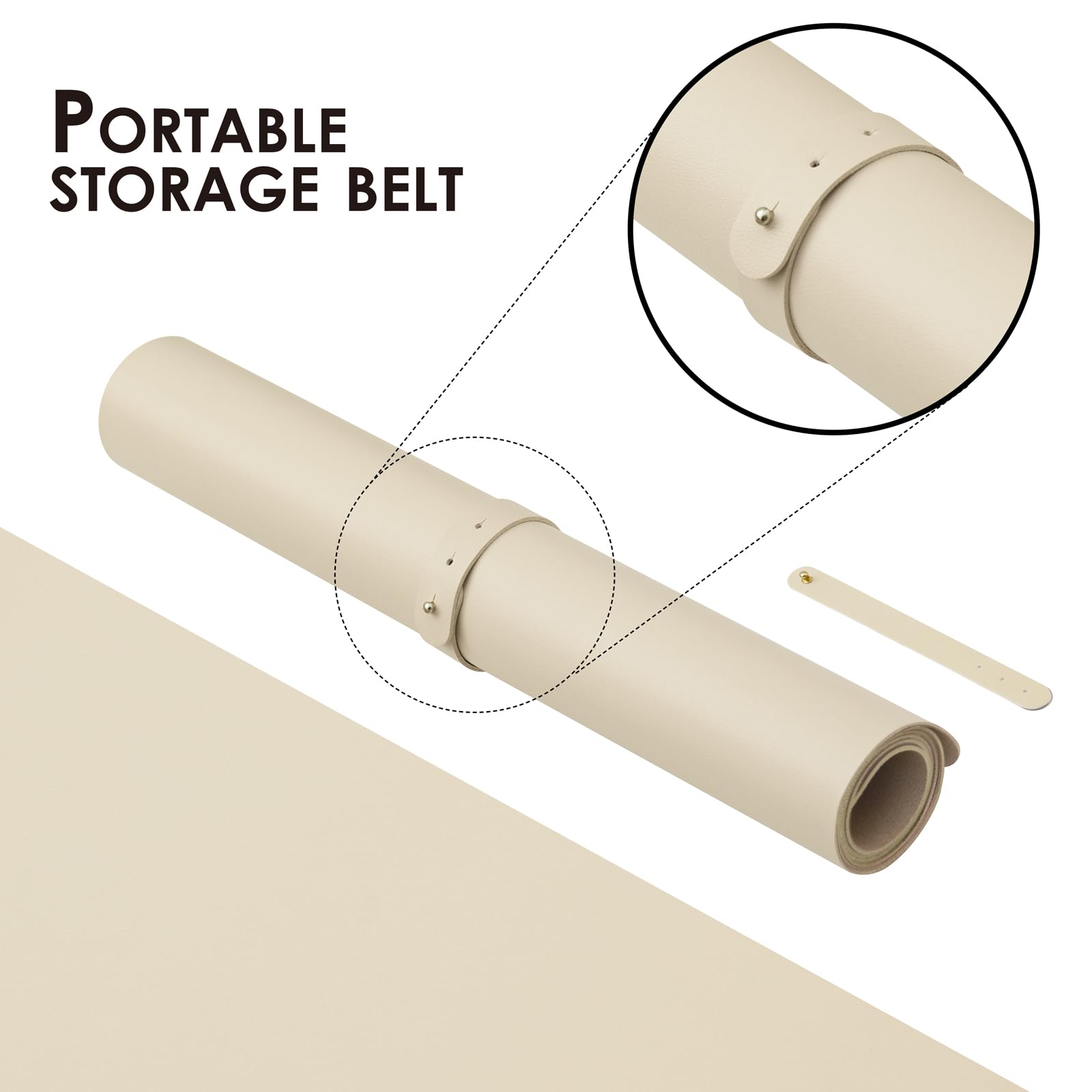 Premium PU Leather Desk Mat - Non-Slip Large Office Desk Pad (31.5