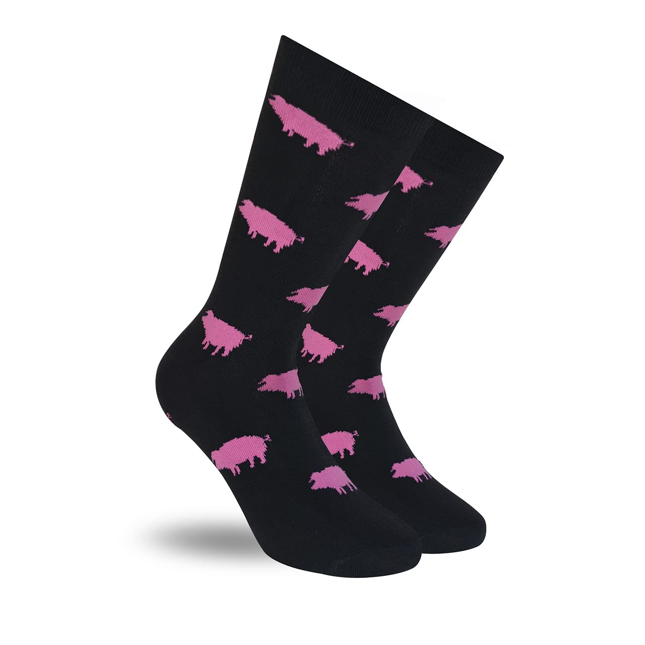 Funny Gray Piggy Socks for Women, Men, Girls & Boys - Novelty, Cute and Cool Original Socks | Perfect for Gifts, Costume Parties and Everyday Wear