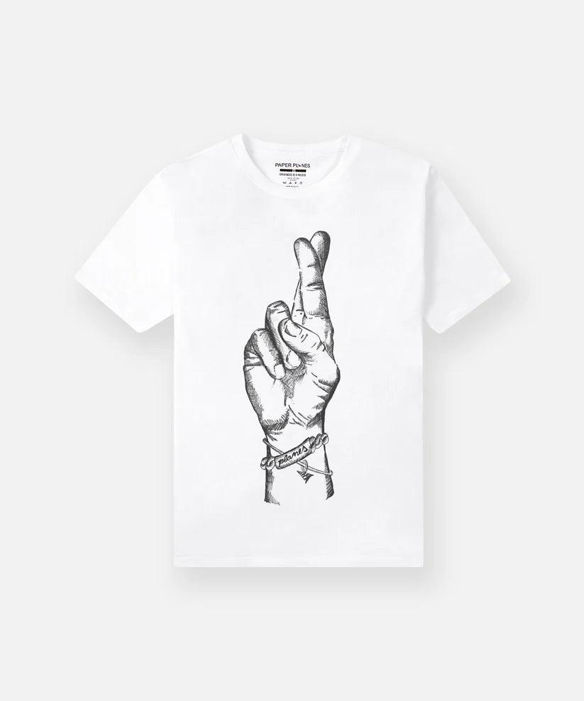PAPER PLANES Fingers Crossed Graphic T-Shirt - Trendy Casual Streetwear for Men & Women | Perfect for Everyday Wear, Concerts, and Outings