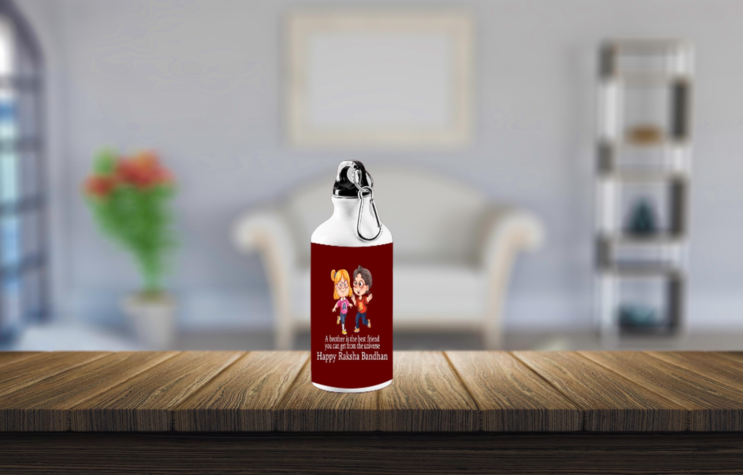 GIFTSCARRY 750ML Aluminum Water Bottle - Insulated Leak Proof BPA-Free - Perfect Rakhi Gift for Brother & Sister - Great for Gym, Hiking, Travel & Office Use