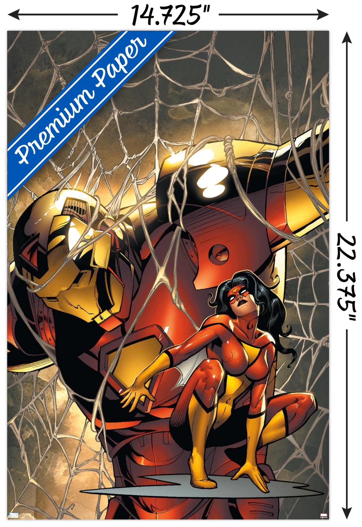 Marvel Comics Spider Woman & Iron Man #10 Wall Poster - 22.4