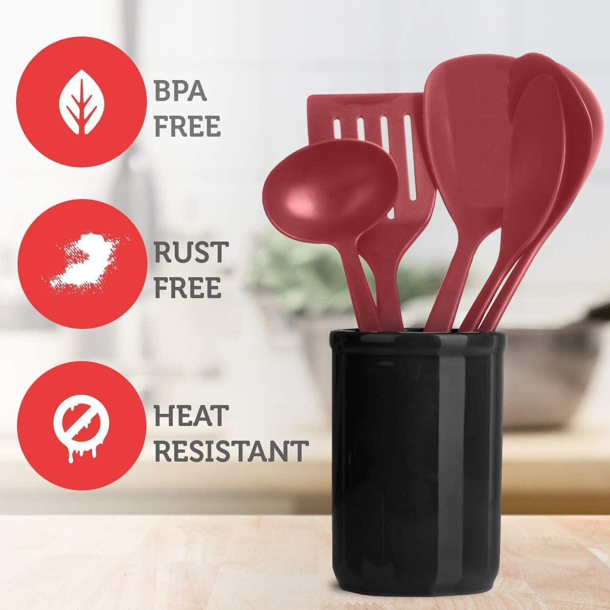 39-Piece Premium Nonstick Baking Pan Set - BPA Free Bakeware with Cookie Sheets, Muffin Pan, Cake Pan & Red Kitchen Utensils - Perfect for Home Baking, Holiday Treats & Professional Pastry Making