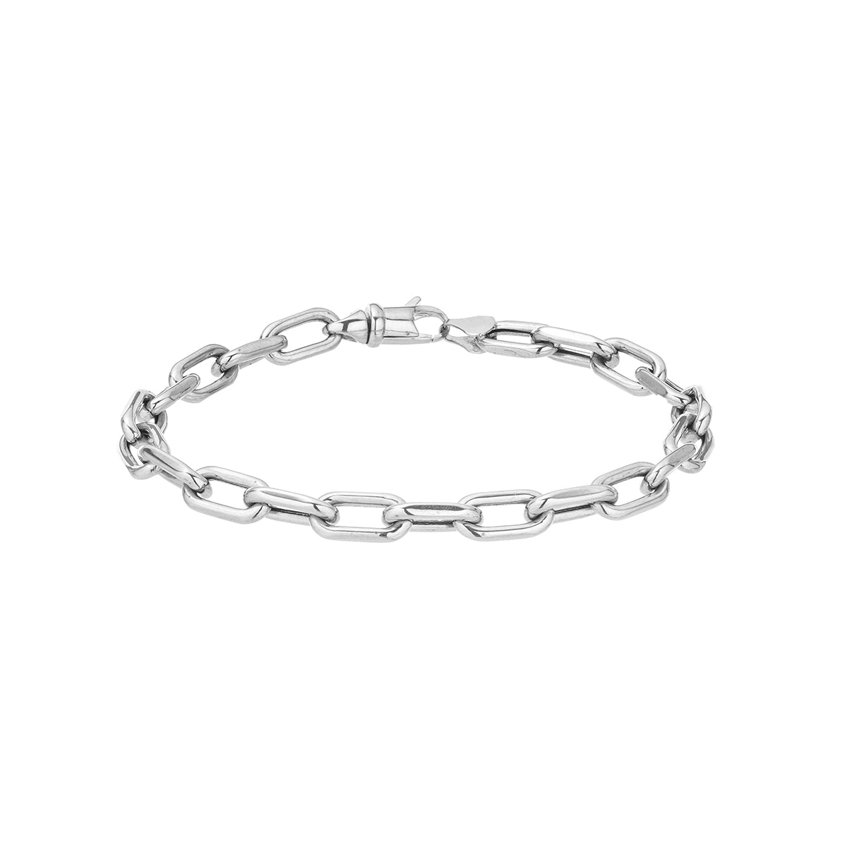 5.3mm Italian Sterling Silver Chain Link Bracelet for Women - Elegant & Durable Jewelry for Everyday Wear, Gifts & Special Occasions