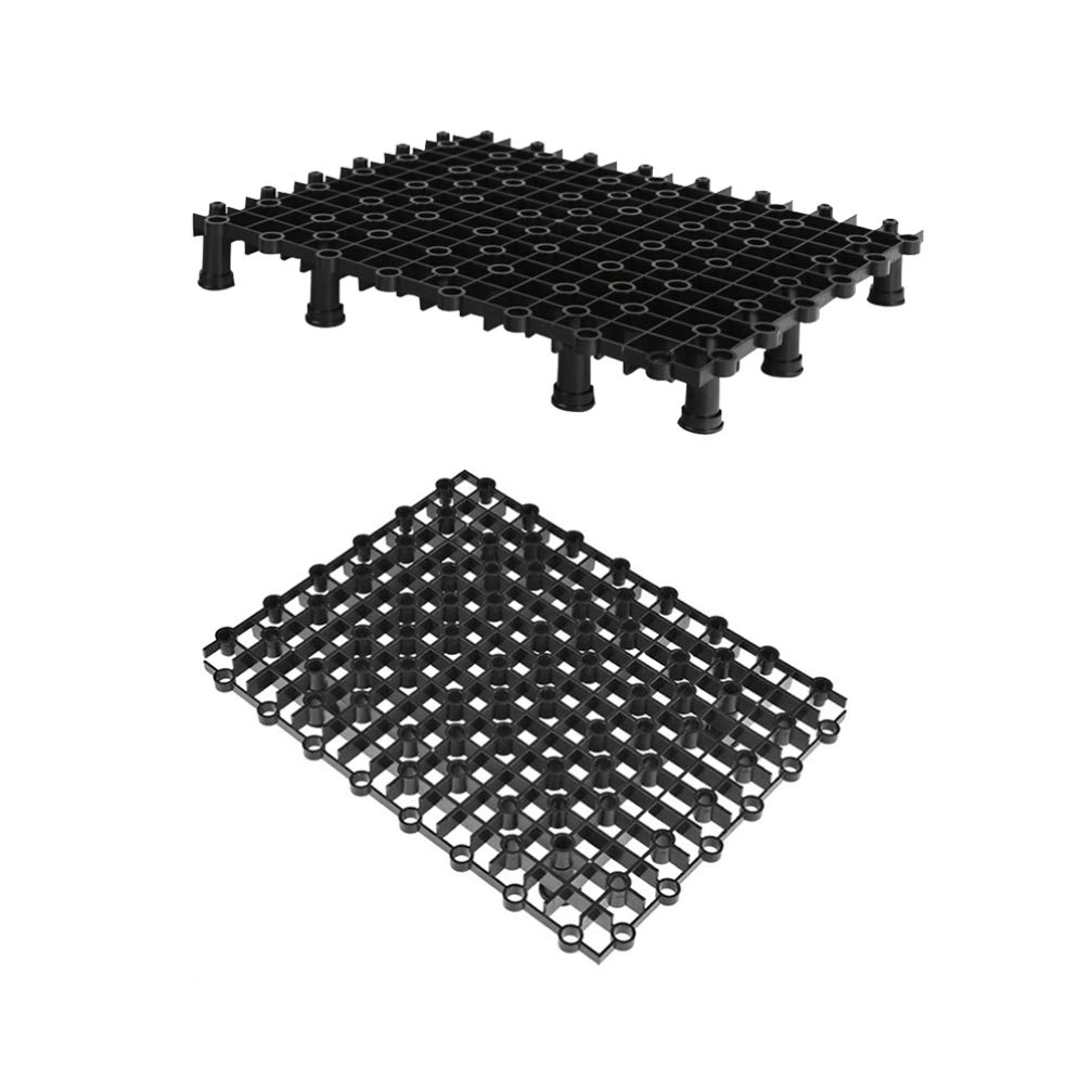 Hemobllo Aquarium Bottom Plate - PVC Fish Tank Grid Tray Divider for Mixed Breeding (5pcs, Black) | Durable Tank Stand Accessory for Aquascaping & Fish Separation