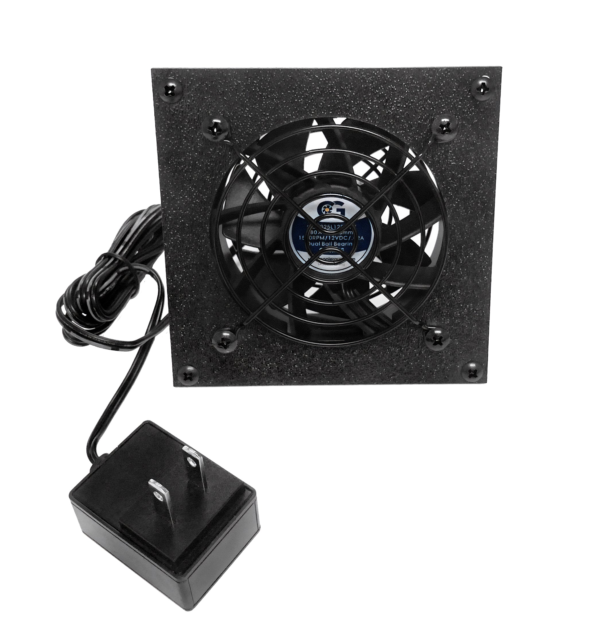 CabCool 801 Lite Single 80mm Quiet Cooling Fan Kit - High Performance Cabinet & Home Theater Cooling Solution for Electronics, PC, AV Equipment & Gaming Setups