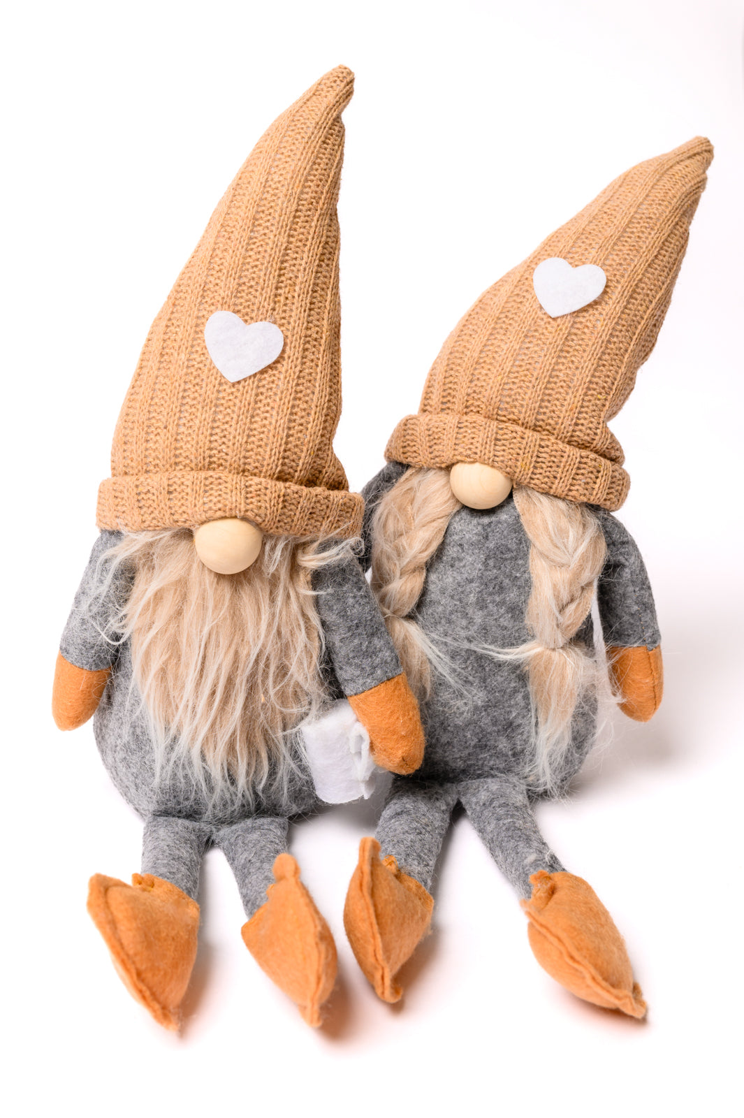 Beige Coffee Lover Gnomes Set of 2 - Adorable Garden Decor for Coffee Enthusiasts & Home Décor