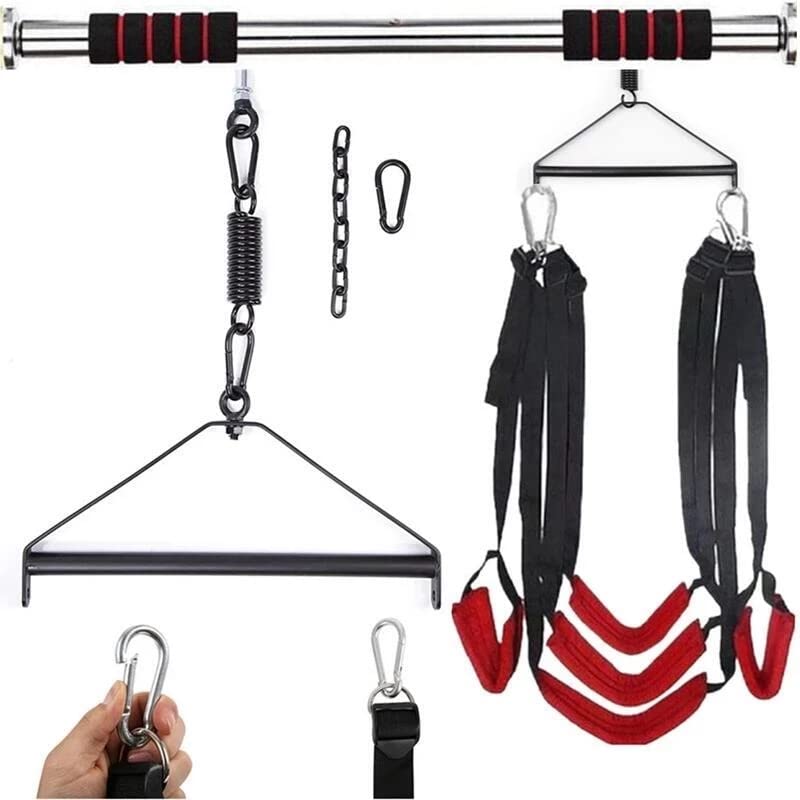 Metal Swing Tripod Stand - Adjustable Bondage Furniture for Couples, Adult Sex Toy with Hanging Strap for BDSM, Fetish Play & Spice Up Bedroom - Perfect for Home Dungeon, Erotic Exploration & Sensual Pleasure