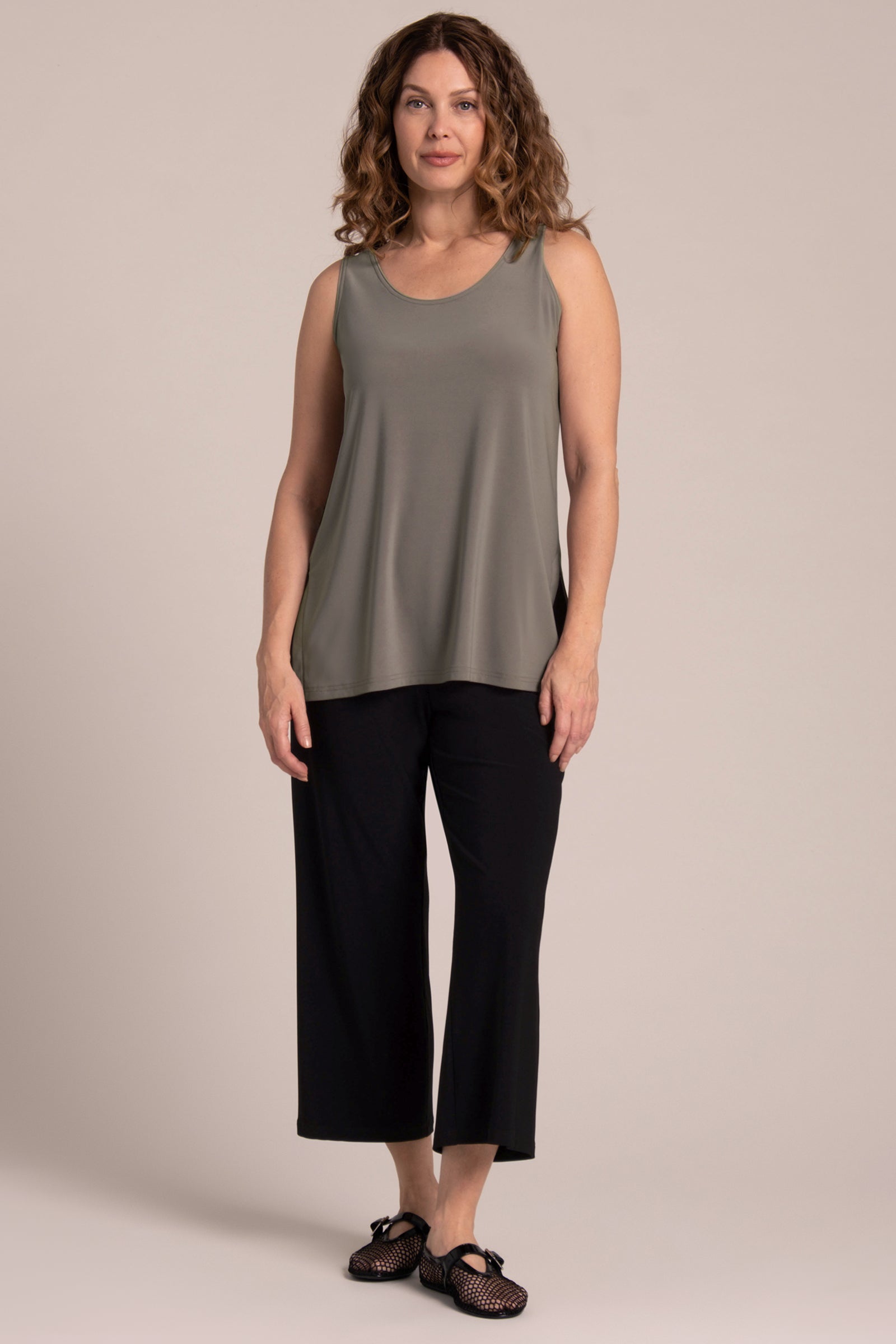 Go To Tank Relax | Taupe - Soft and Comfortable Women's Casual Top for Everyday Wear, Lounge, and Relaxation