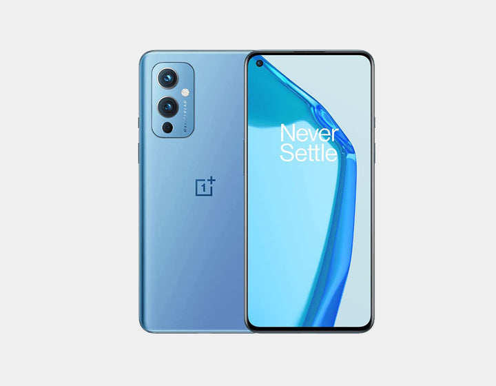 OnePlus 9 5G Unlocked Smartphone - 128GB ROM 8GB RAM Dual SIM GSM (LE2110) - Arctic Blue | Fast Charging, 120Hz Display for Gaming & Streaming