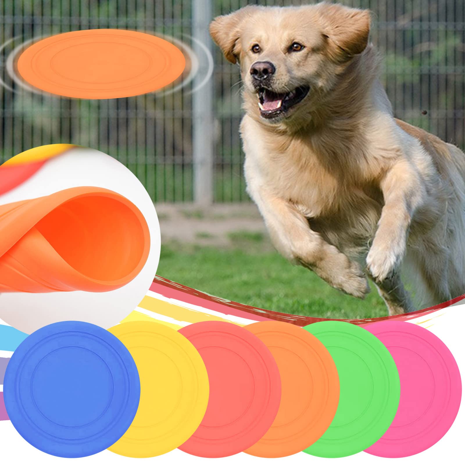 XianNv Dog Flying Disc - 1 Pack Soft Rubber Interactive Lightweight Flyer Toy for Small & Large Dogs | Safe for Teeth, Floats in Water (2.83 Inch) - Perfect for Outdoor Play, Beach, Park & Backyard Fetch Games
