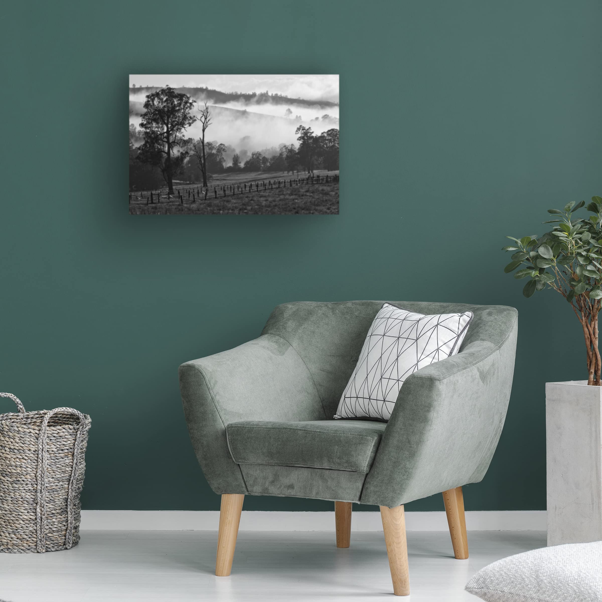 Trademark Fine Art 'Foggy Mood 4' Canvas Wall Art Print by Beata Czyzowska Young - Modern Abstract Landscape Painting for Living Room, Bedroom & Office Decor