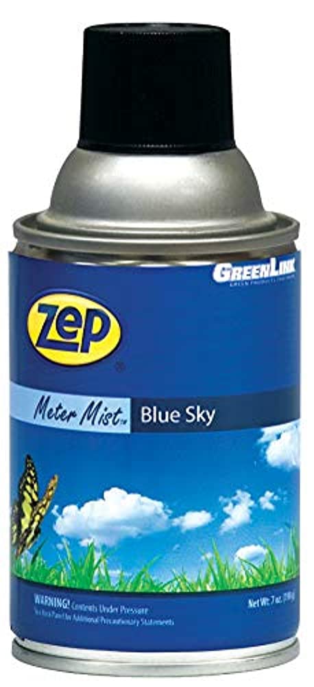 Zep Metered Mist Automatic Aerosol Air Freshener Refill - Blue Sky Scent, 6.5oz (Pack of 12) | Long-Lasting 30-Day Odor Neutralizer for Home, Office, Bathroom & Car | Case #336201