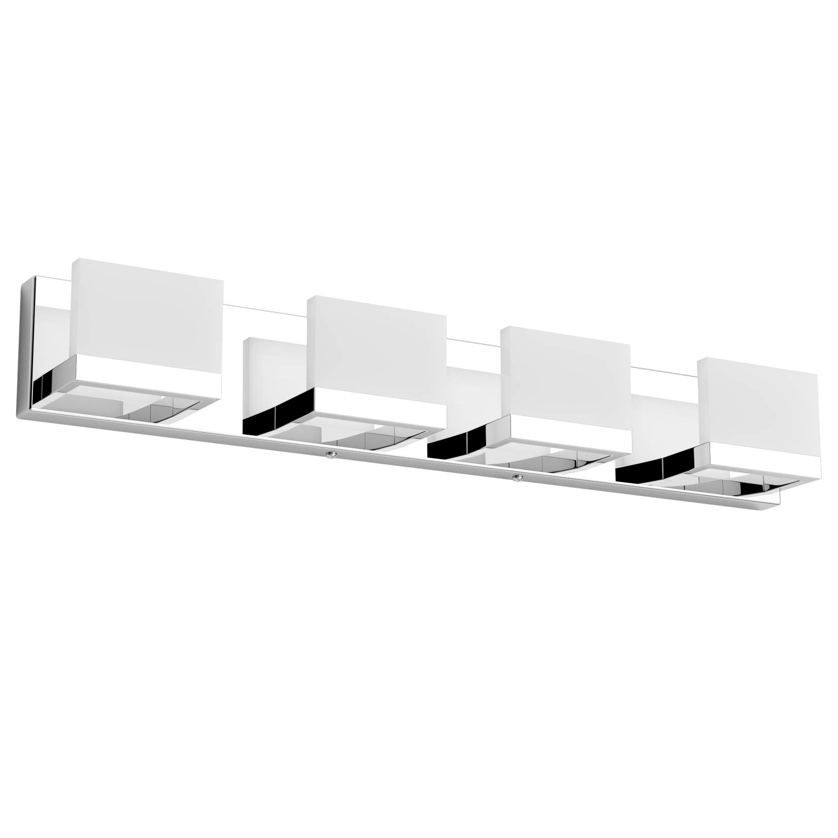 Tipace 4-Light LED Modern Vanity Light - Chrome Bathroom Lighting Fixture with Up/Down Lighting - Perfect for Bathroom Wall Mount Over Mirror (White Light 6000K) - Ideal for Modern Home Bathrooms, Powder Rooms & Dressing Areas
