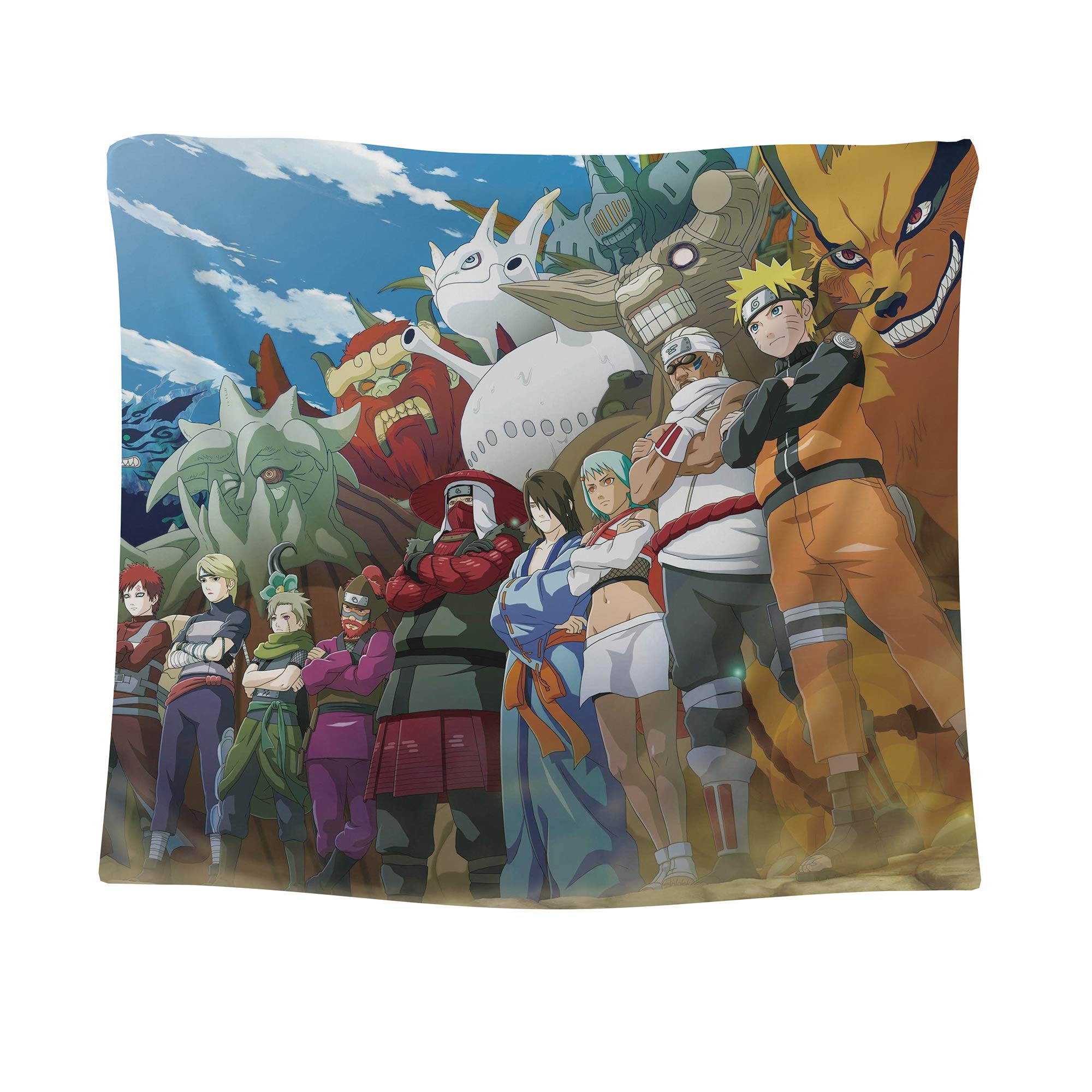 Naruto Anime Tapestry 60x50 Inches - Japanese Manga Wall Hanging Decor for Gaming Room, Bedroom & Living Room - Perfect for Anime Fans & Home Decoration