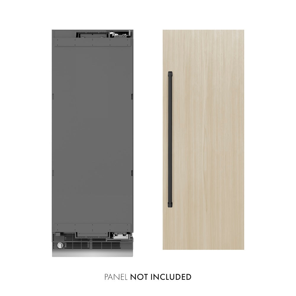 ZLINE Autograph Edition 30-Inch Panel Ready Column Refrigerator - 16.7 cu.ft Capacity, Graphite Gray Interior with Matte Black Accents (RBCRVZ 30 MB) - Perfect for Modern Kitchens, Open Floor Plans & Luxury Home Upgrades