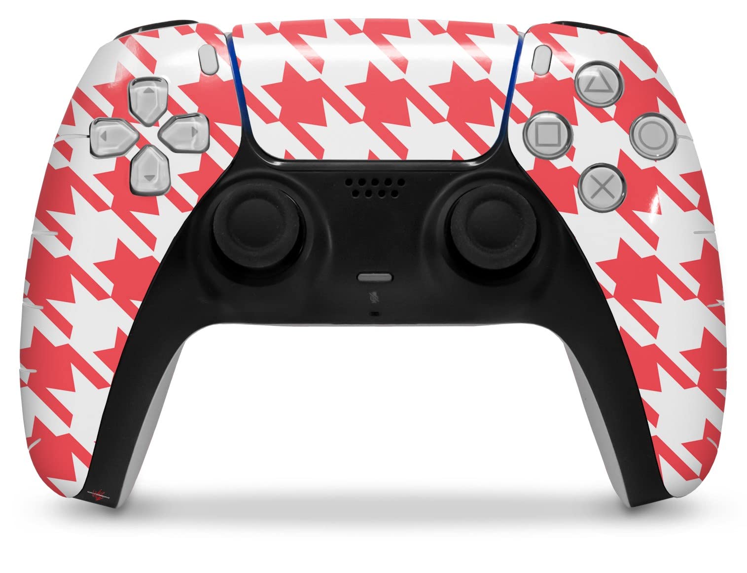 Sony PS5 DualSense Skin Wrap - Houndstooth Coral for Gaming Protection