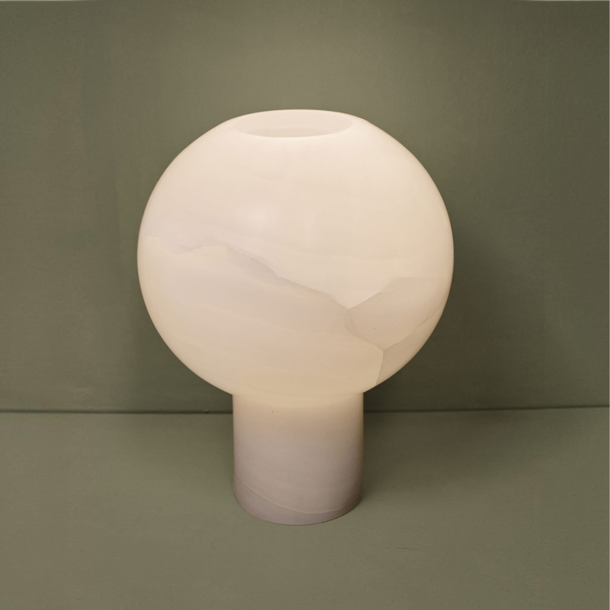 PRE ORDER STUDIO SOCIETÁ Oracle Table Lamp - Elegant White Onyx Finish | Modern Home & Office Lighting Decor for Bedroom, Living Room, Study