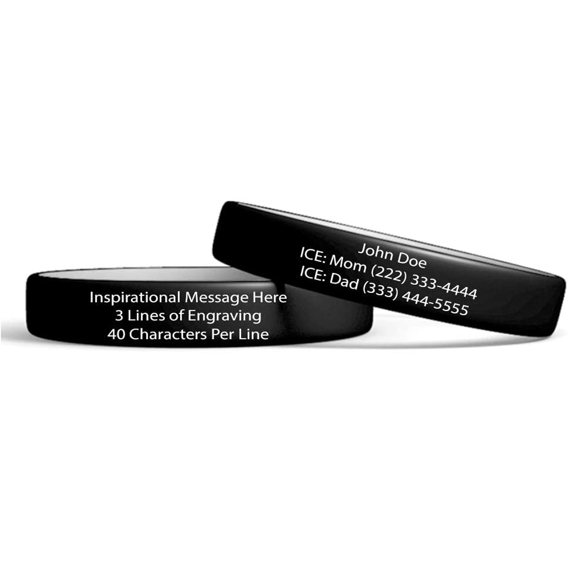 Custom Rubber Bracelets for Men & Women - Personalized Silicone Wristbands - Stretch Medical Alert & Motivational Bracelets - Durable & Comfortable for Everyday Wear, Sports, Fundraising & Awareness Events