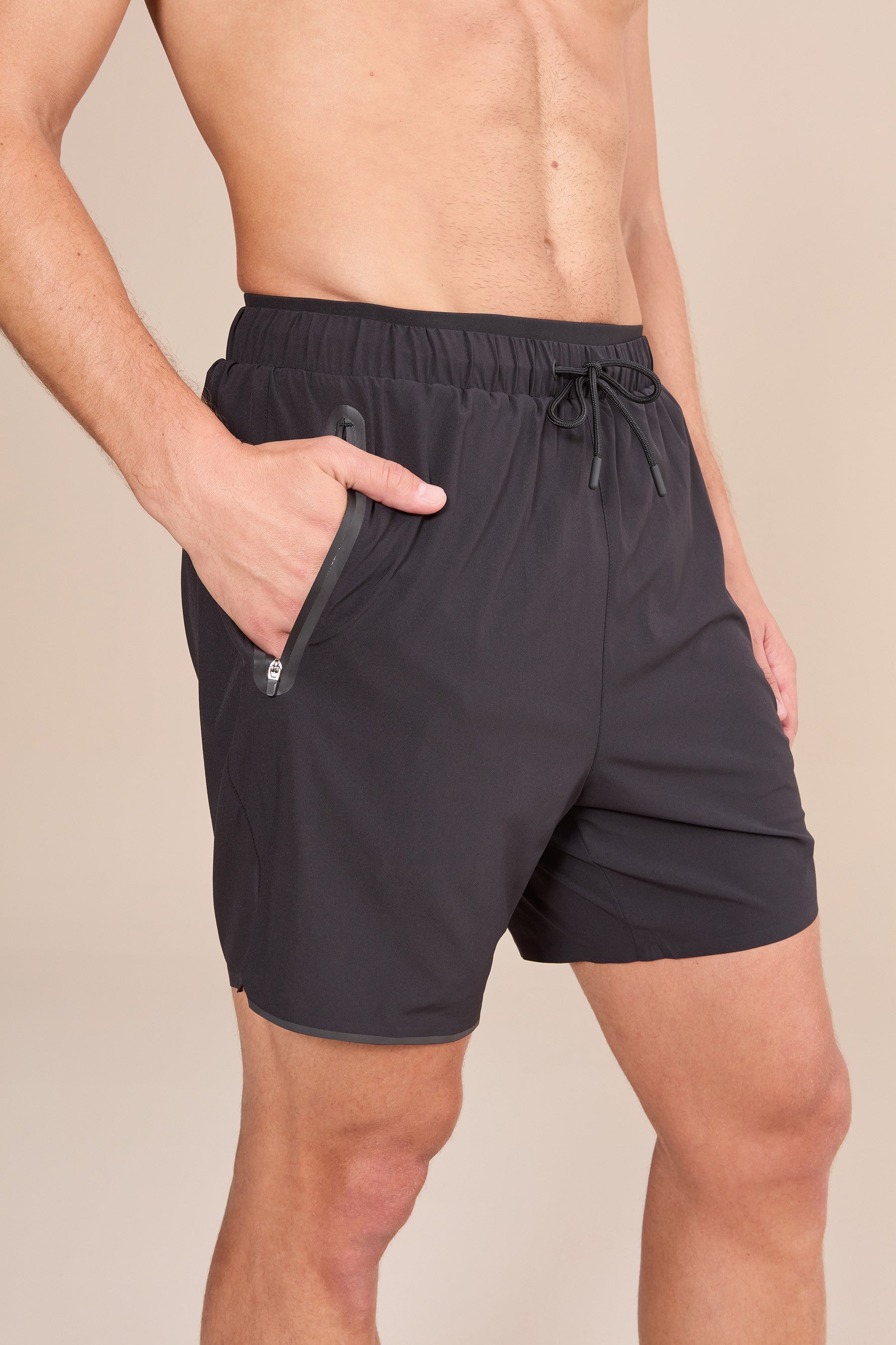 6 Pack Nylon Tech Sweat Shorts for Men - Lightweight Quick-Dry Athletic Shorts with Pockets - Perfect for Running, Gym Workouts & Summer Outdoor Activities
