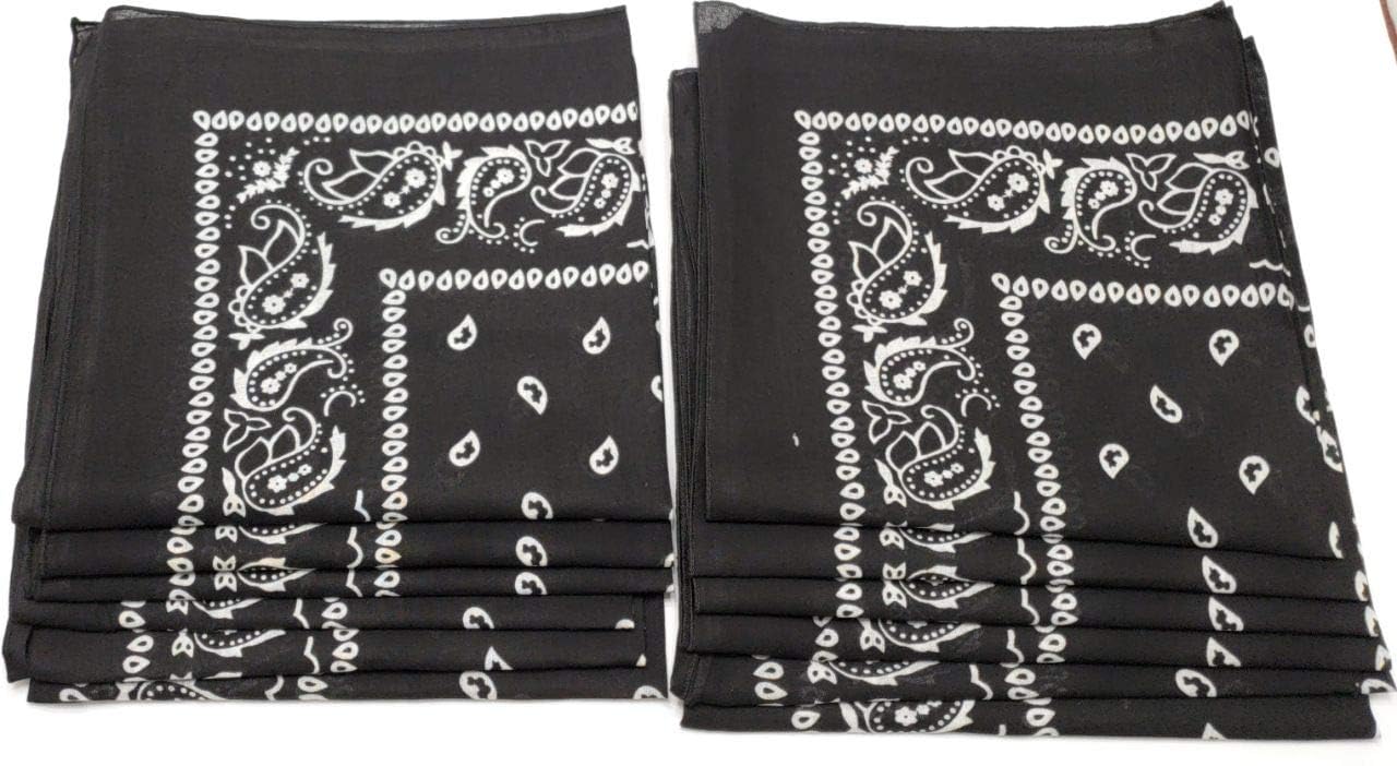 50 Pack Western Style Bandanas for Men & Women - Bulk Cowboy Bandanas for Rodeo, Horse Riding, Music Festivals & Outdoor Events