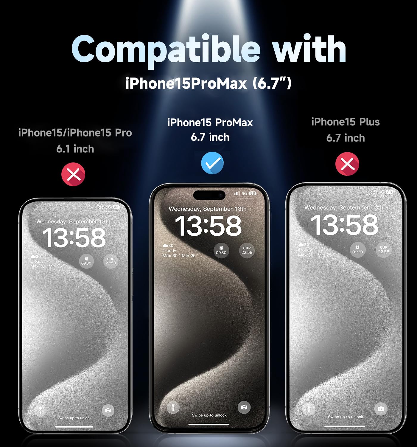 2 Pack iPhone 15 Pro Max 6.7