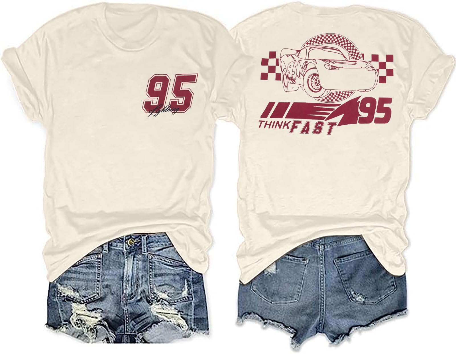 Women's Car Racer T-Shirt - Magic Kingdom Vacation Trip Short Sleeve Top for Female Drivers & Racing Fans | Perfect for Road Trips, Car Shows & Theme Park Outfits