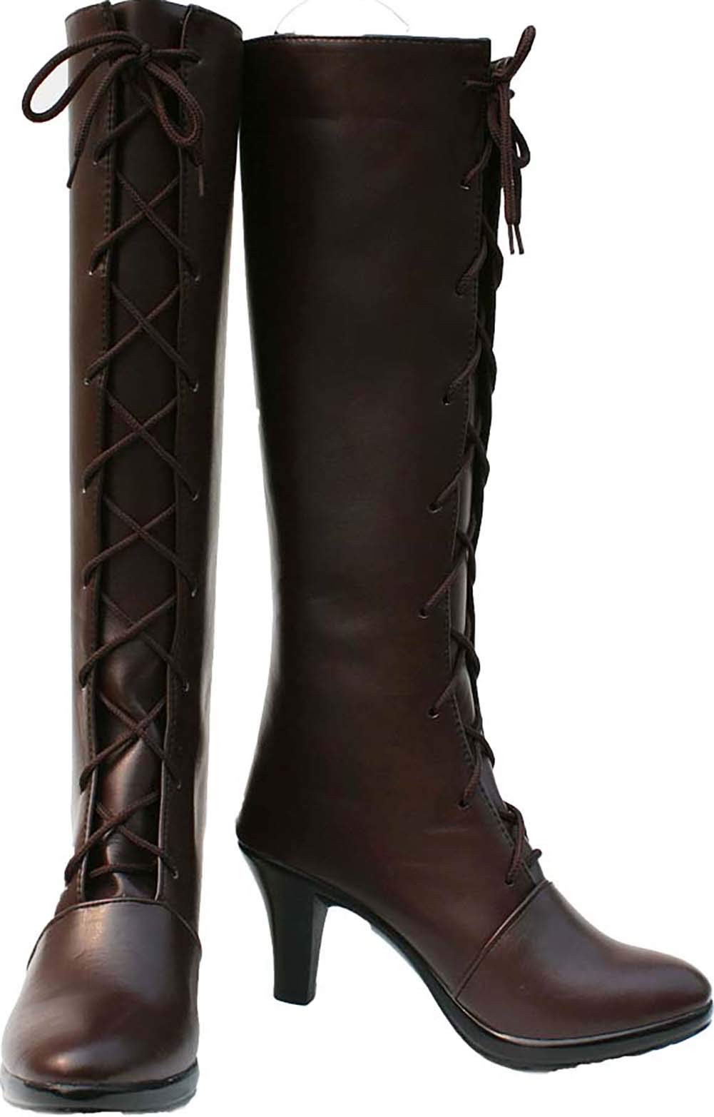Black Butler Ciel Phantomhive Cosplay Boots for Women - Anime Gothic Lolita Shoes for Costume, Halloween & Convention Cosplay