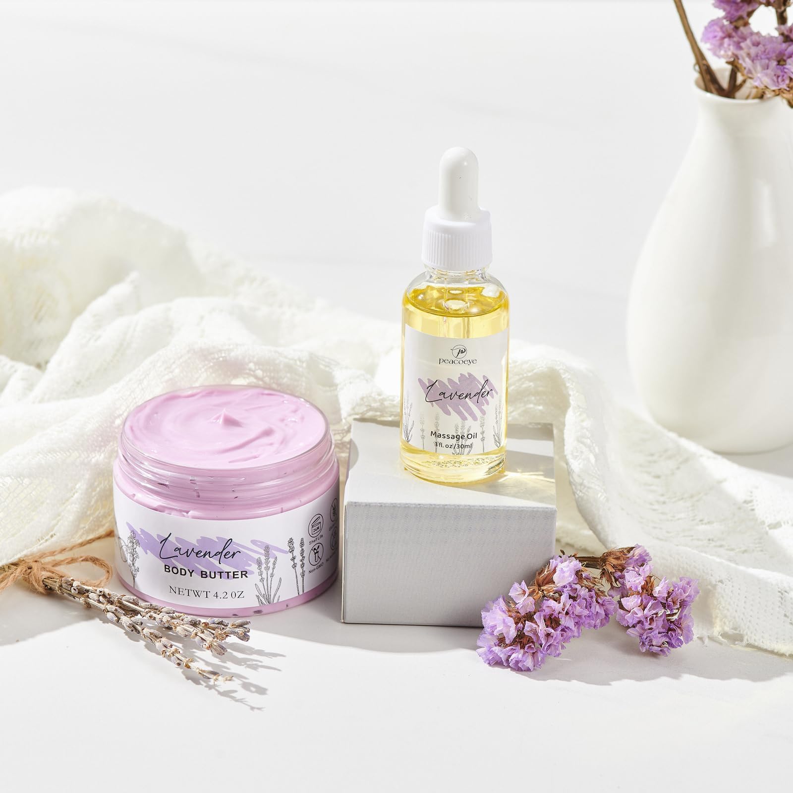 Lavender Spa Gift Basket for Women - Relaxing Bath Set with Self Care Essentials - Perfect Mother's Day, Birthday, Friendship Gift for Mom, Wife, Sister, Aunt - Home Spa Kit for Stress Relief & Pampering - Ideal for Bubble Baths, Relaxation & Gift Giving Occasions