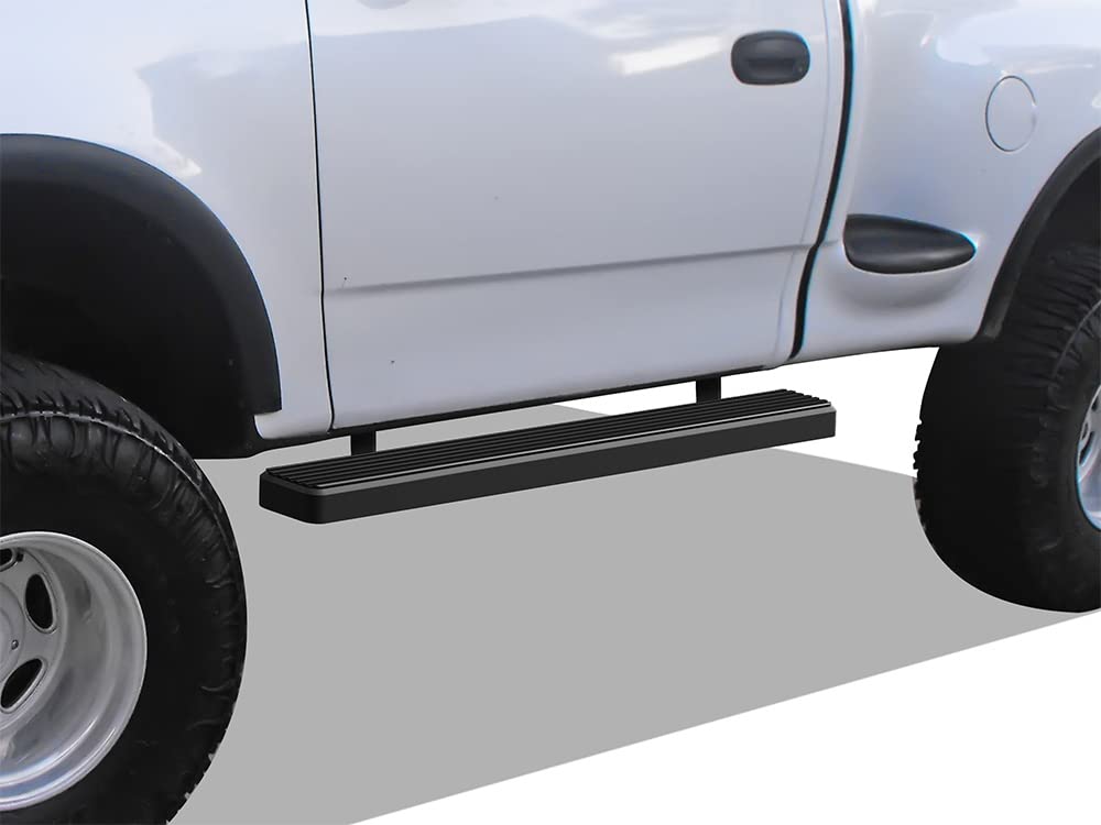APS iBoard 4-Inch Matte Black Running Boards for Ford F150 F250LD 1997-2003 Regular Cab (Incl. 04 Heritage) - Heavy Duty Nerf Bars Side Steps for Off-Road & Daily Use (Not Compatible with Lightning Model)