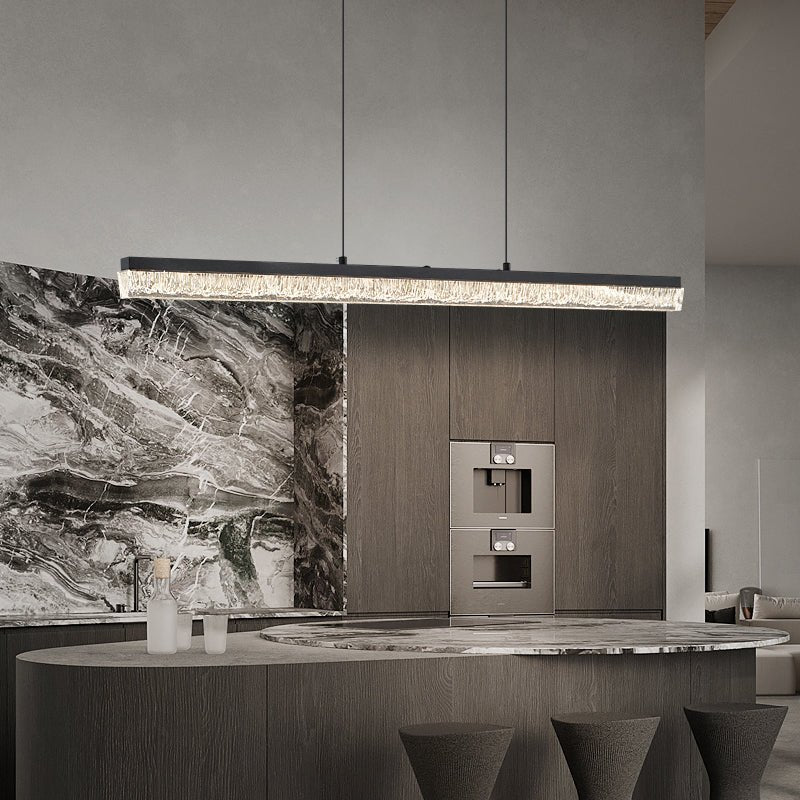 Calyx Island Pendant Light - Modern Glass Hanging Lamp for Kitchen Island, Dining Room & Living Room Decor | Dimmable LED Lighting Fixture