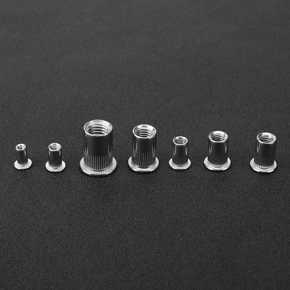 160Pcs 304 Stainless Steel Rivet Nut Fastener Kit - M3 to M10 Threaded Insert Nuts for Metal, Wood & Plastic - Perfect for DIY, Automotive, Furniture & Construction Projects
