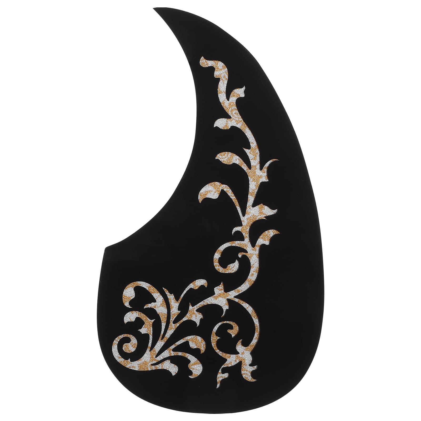 Milisten White Vine Patterned Self-Adhesive Guitar Pickguard - 128MM Scratch Plate for Electric Guitar Replacement | Perfect for DIY Guitar Upgrades & Customization