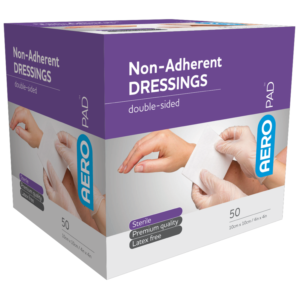 Non-Adherent Wound Dressing Pads 10cm x 10cm (4