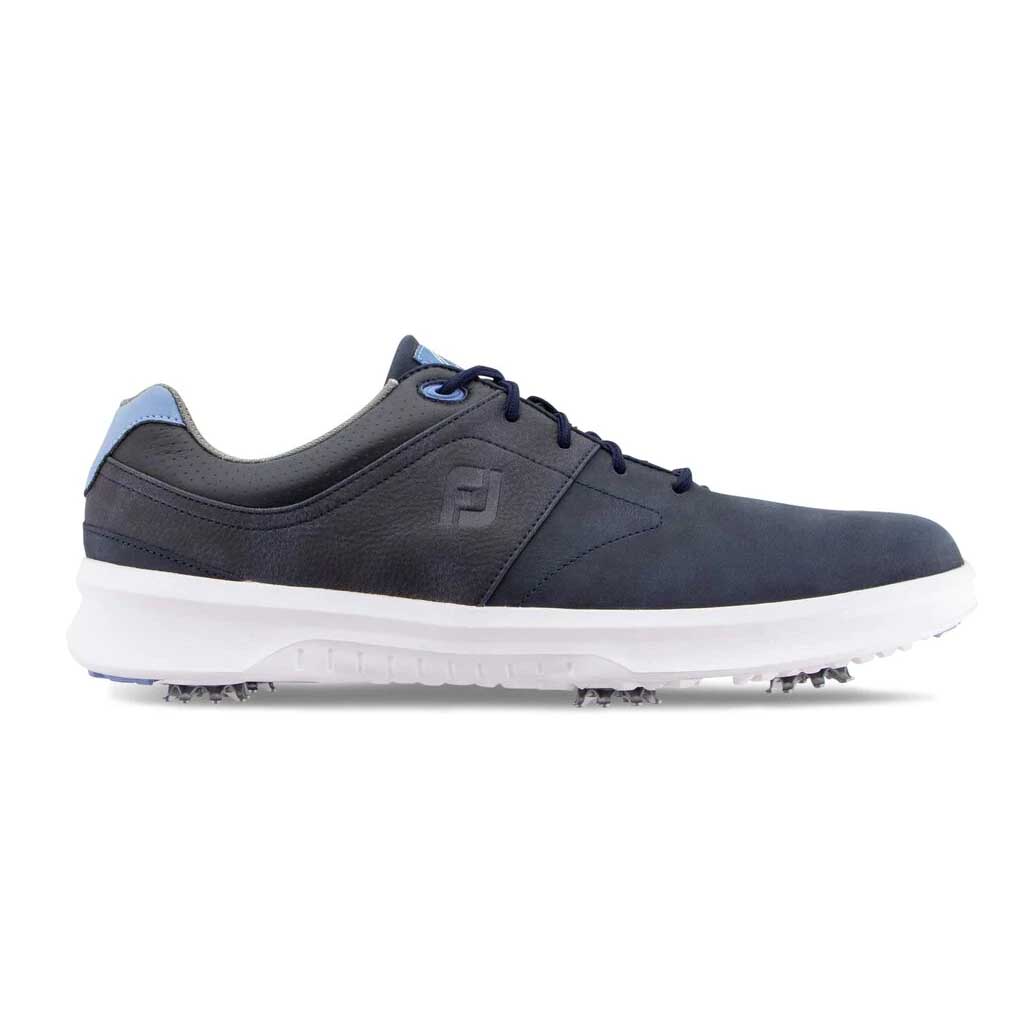 FootJoy ContourFIT Navy Men's Golf Shoes - Waterproof Spiked Golf Shoes for Men with Comfortable Cushioning | Perfect for Walking Courses & Wet Conditions