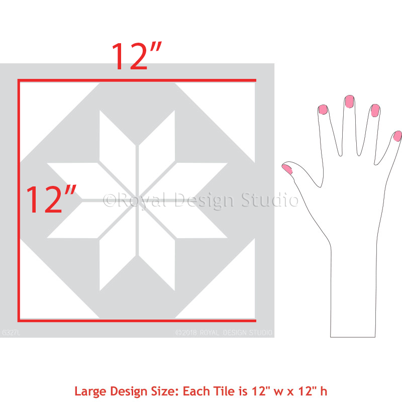 Pinwheels Tile Stencil - Reusable DIY Mosaic Tile Pattern for Kitchen Backsplash, Bathroom & Floor Decor | Perfect for Home Renovation & Craft Projects