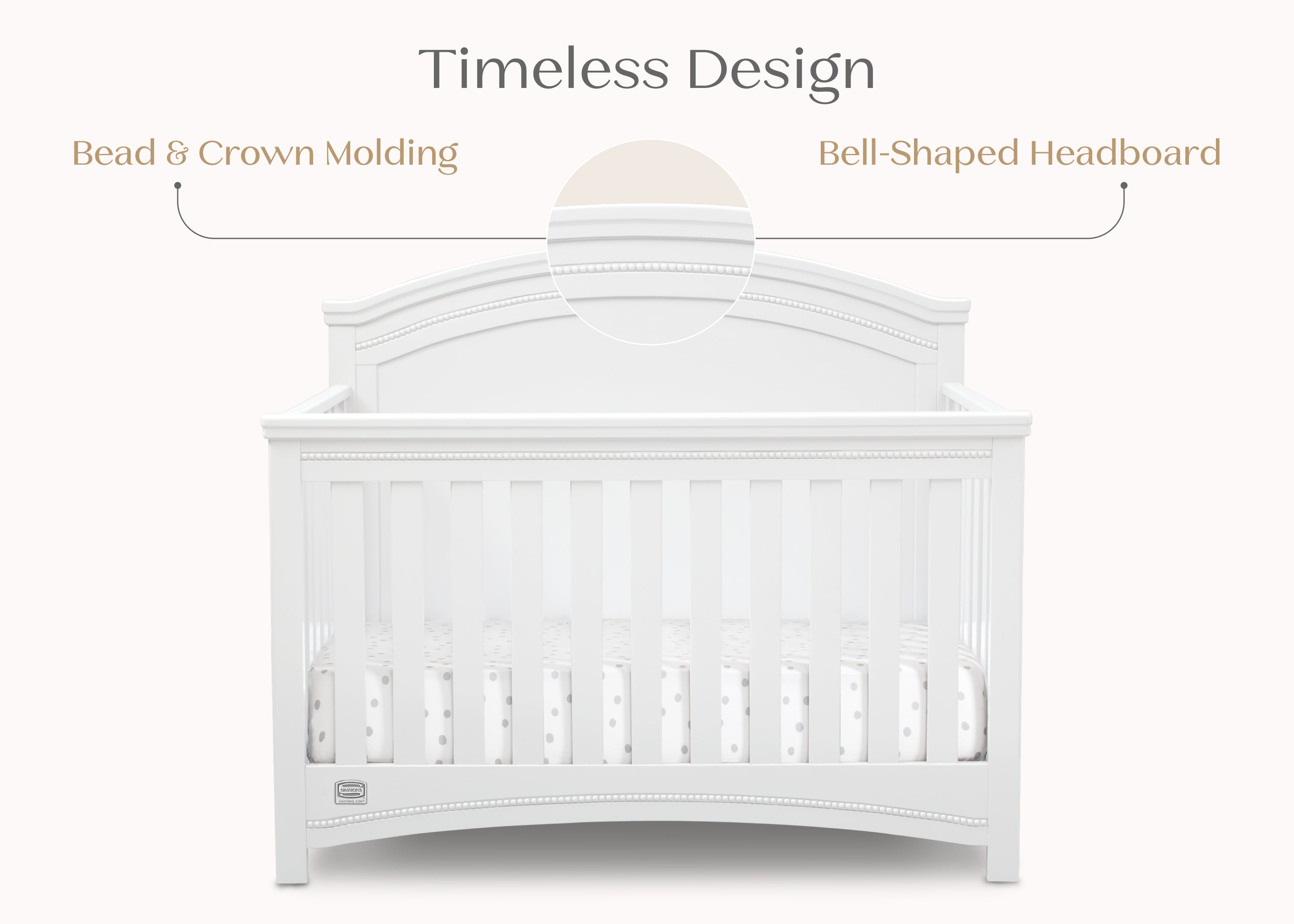 Emma Crib 'N' More - Convertible Baby Crib with 3-in-1 Design for Nursery, Toddler Bed & Daybed | Perfect for Newborns to Toddlers | Safe & Stylish Nursery Furniture for Modern Homes