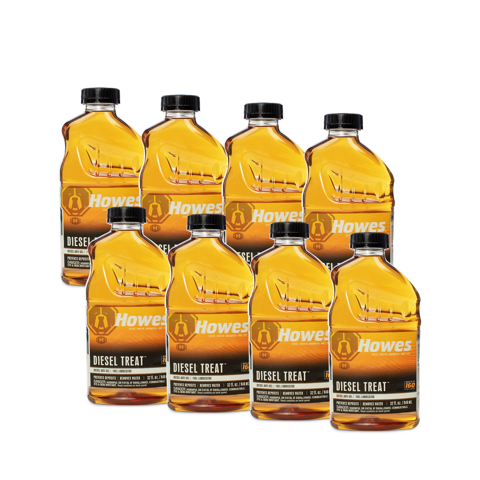 Howes HL306212 Quart Diesel Treat Fuel Conditioner & Anti-Gel - 8 Pack for Winter Fuel Protection & Engine Performance in Trucks, Tractors & Heavy Equipment