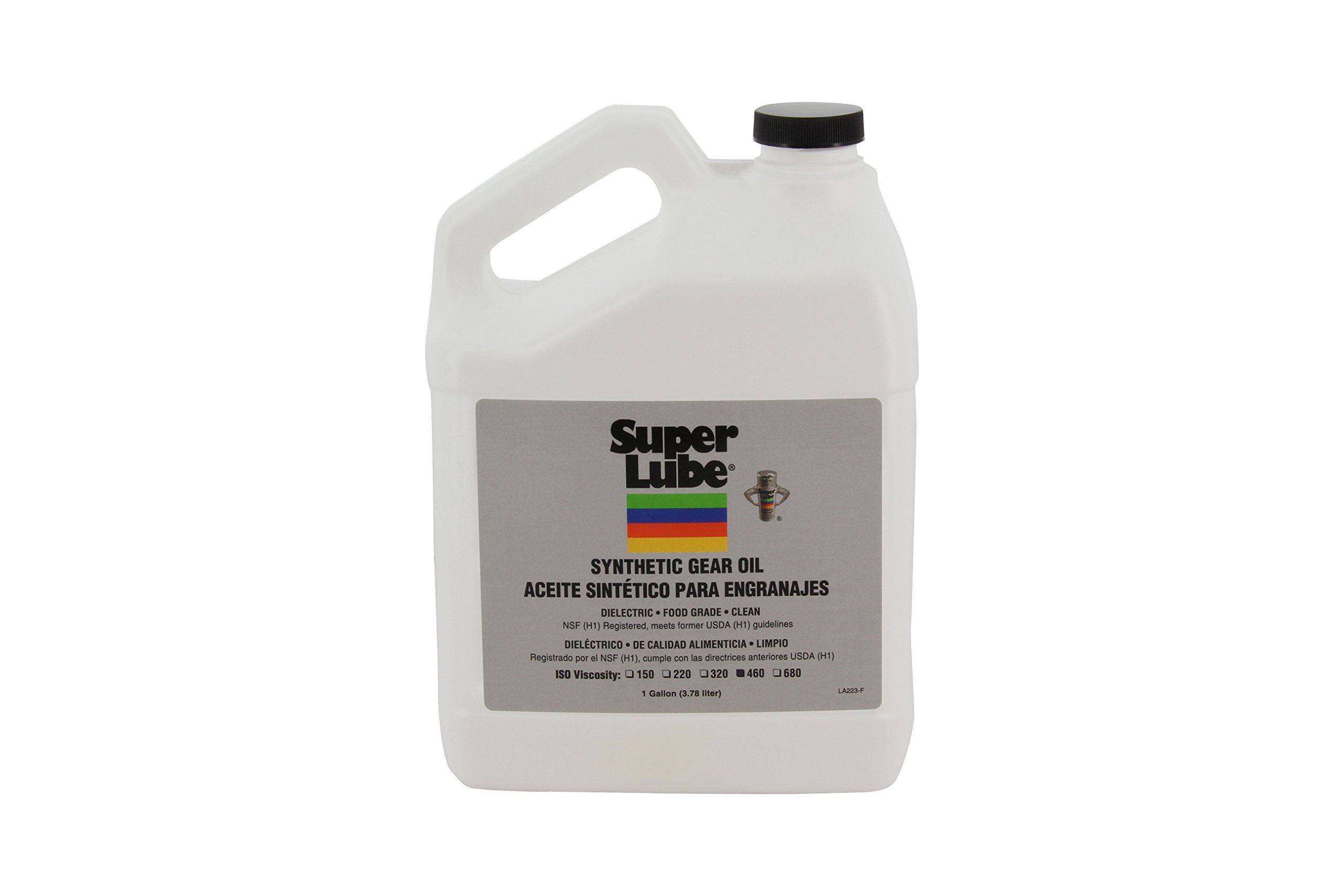 Super Lube 54401 Synthetic Gear Oil ISO 460 - 1 Gallon Bottle for Industrial Machinery, Automotive Transmissions & Heavy Equipment Lubrication