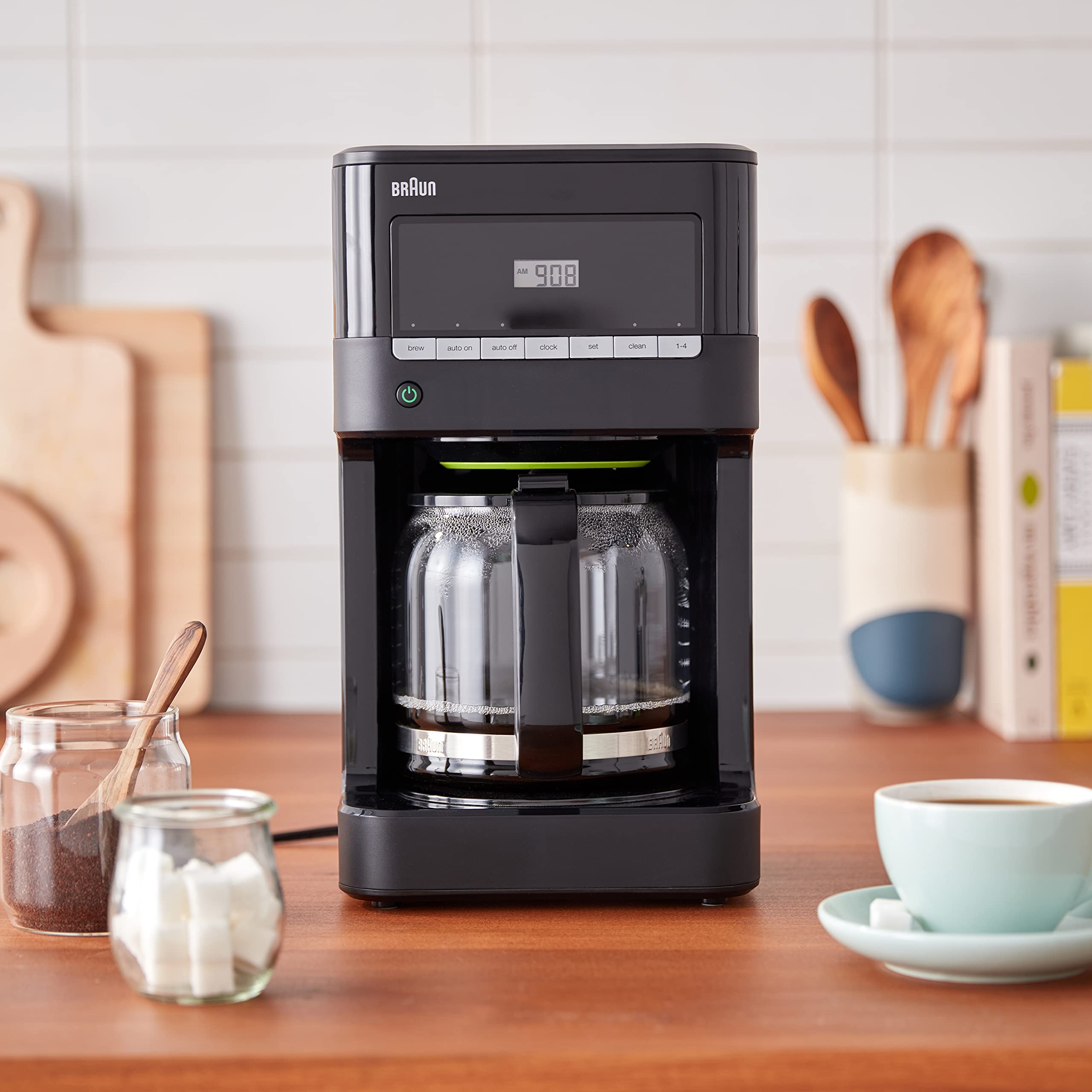 Braun KF7000BK Brew Sense 12-Cup Drip Coffee Maker - Black | Programmable Coffee Machine for Home & Office | Perfect for Morning Brews, Entertaining Guests & Daily Coffee Lovers