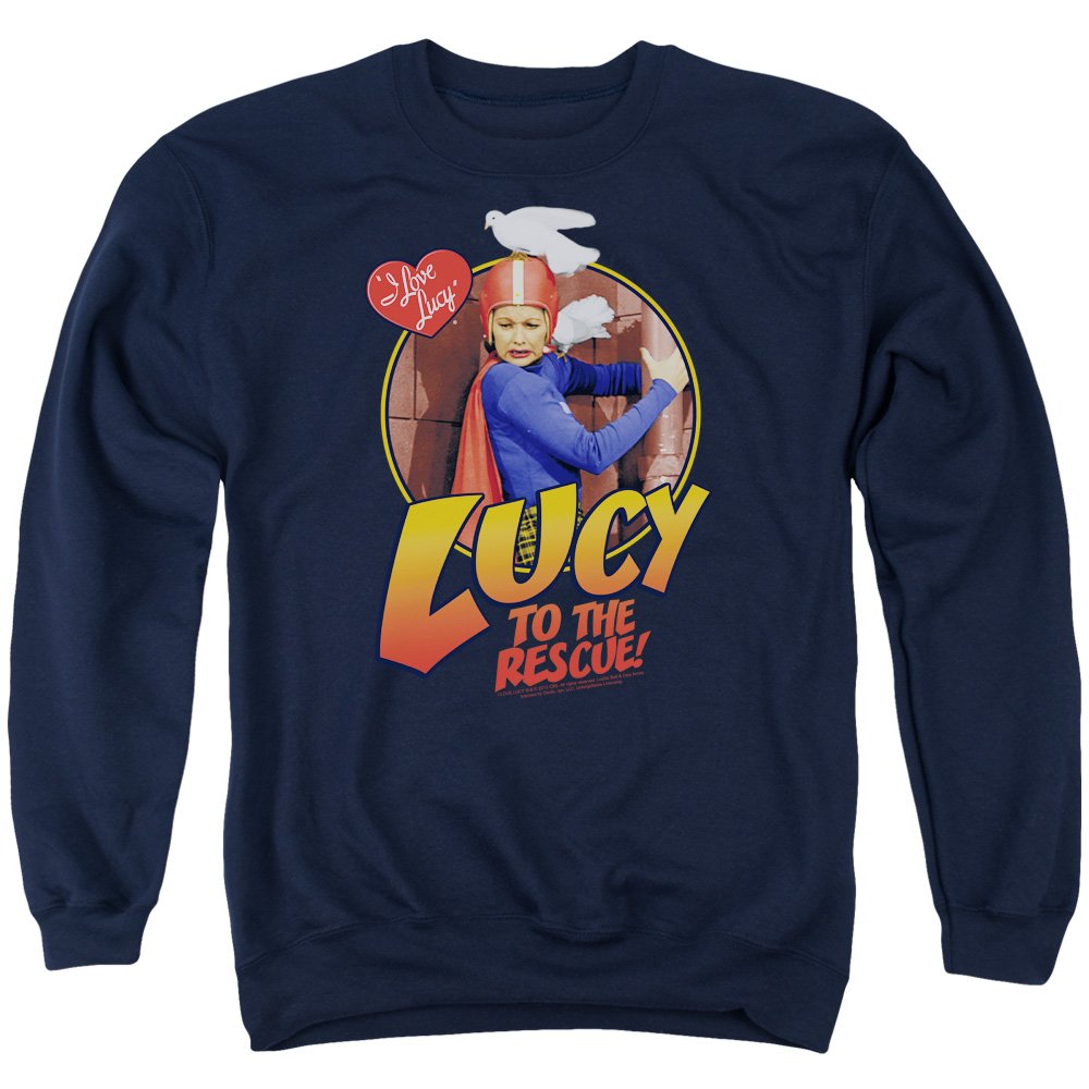 I Love Lucy to The Rescue Unisex Crewneck Sweatshirt - Comfortable Casual Pullover for Men & Women - Perfect for TV Show Fans, Lounge Wear and Gift Giving