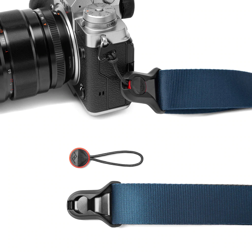 Peak Design Slide Lite Camera Strap - Adjustable & Comfortable Shoulder Strap for DSLR & Mirrorless Cameras (Midnight Black) - Perfect for Travel, Hiking & Outdoor Photography