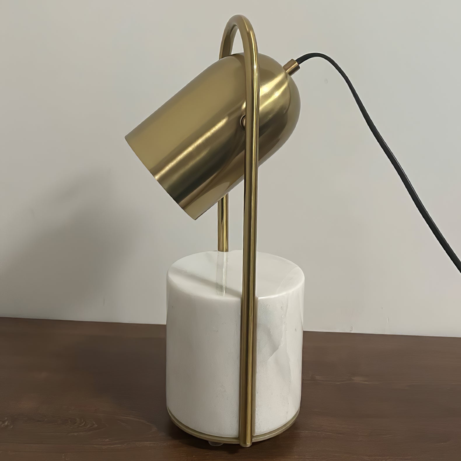 Modern Canister Table Lamp - Adjustable LED Desk Light for Home Office, Bedroom & Living Room - Stylish Nightstand Lamp with Dimmable Warm White Light for Reading & Relaxing