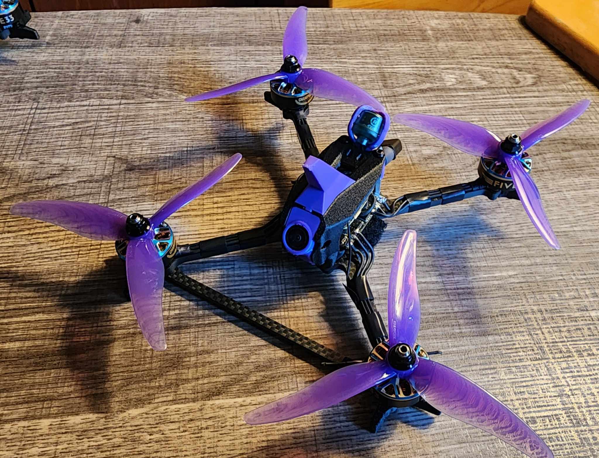 DinDrones OZR 5X 5 Racing Frame - Lightweight Carbon Fiber Drone Frame for FPV Racing | Perfect for Competitive Drone Racing & Outdoor Aerial Sports